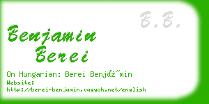 benjamin berei business card